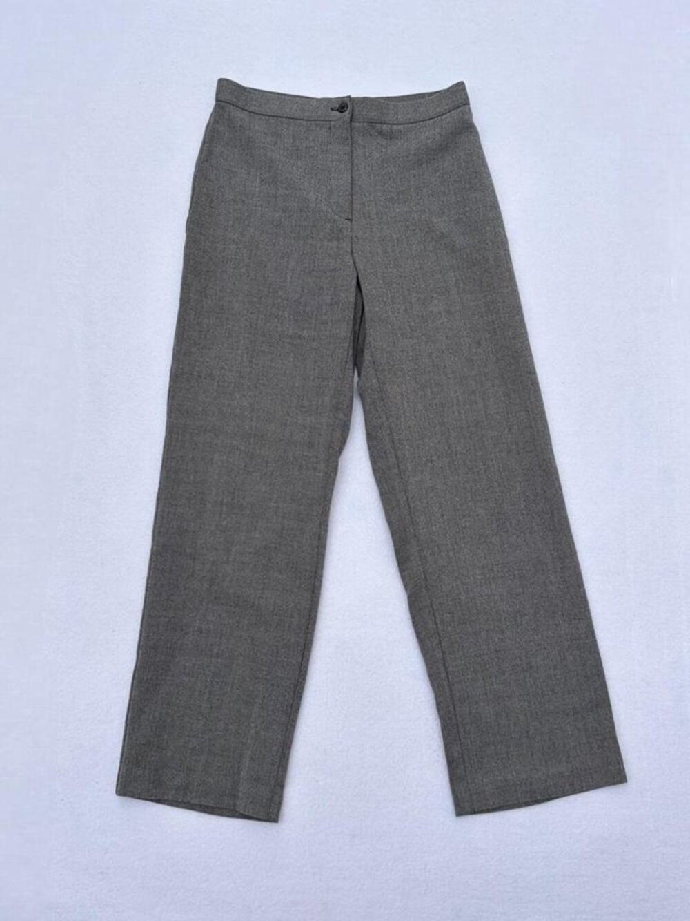 Briggs New York Gray Twill High-waist Straight Leg Trousers Pants Sz 6 Petite